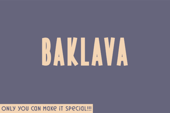 Baklava: A Unique Sans Serif Font for Editorial Design