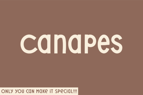 Canapes Font: A Simple Typeface for Polished Branding
