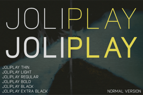 Joliplay: A Modern Sans Serif Typeface for Digital Design