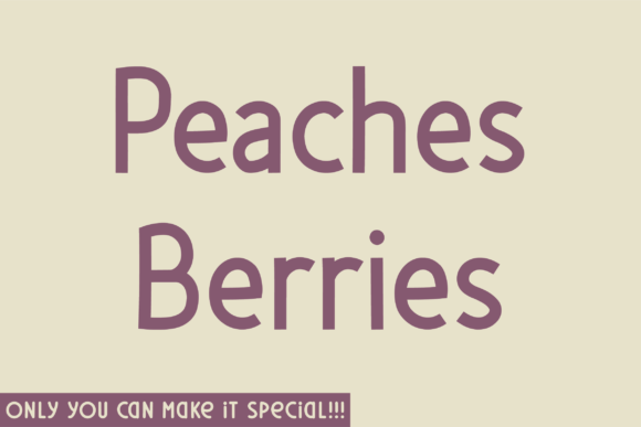 Peaches Berries: A Unique Sans Serif Font for Editorial Design