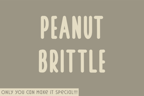 Peanut Brittle: A Unique Sans Serif Font for Handmade Brands