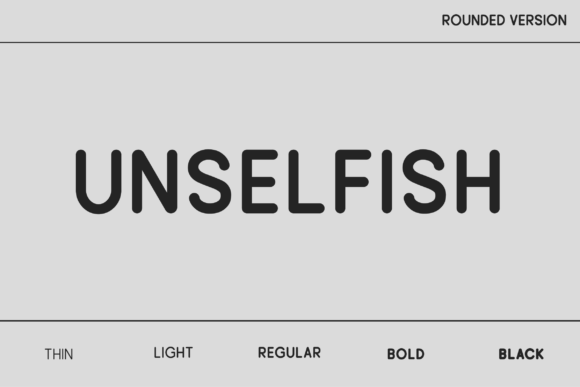 Unselfish Rounded Font Review for Web Design