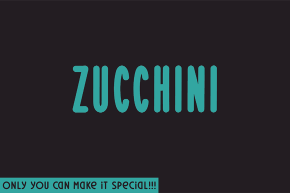 Zucchini Font: A Unique Sans Serif for Handmade Brands